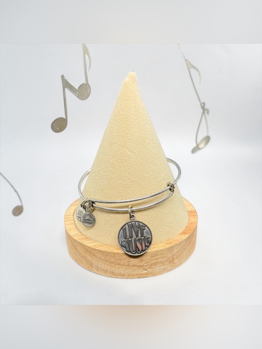 🏷️‼️5/$25🏷️‼️ 🎼ALEX AND ANI🎼Live Music Charm Bangle in Rafealian Silver/EUC